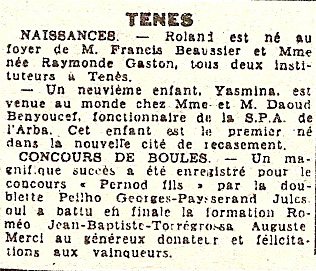 L'�cho d'Alger du 
16 mai 1958