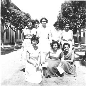 Gauche � Droite
----
Josiane BENSAID 
X
Christiane ESPI
X
Maddy SEROR
accroupies :
----
Josiane GARCIA
CERVERA Yvette
Magali BOISSON