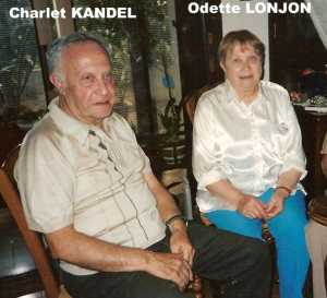 Vauvert le 17-8-2005
----
Charlet KANDEL
et Odette LONJON
�pouse de Charlet
d�c�d�e en 2008