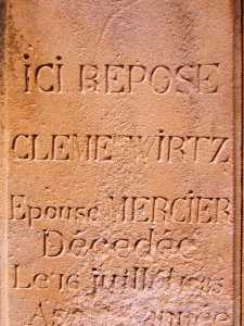 Cleme WIRTZ
Epouse MERCIER
d�c�d�e le 16-7-1885