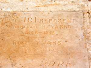 Francisco NAVARRO
1846 - 1913
et 
Rose YVARS
1845 - 1913