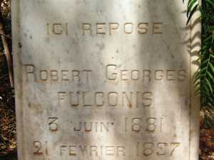 Robert Georges FULCONIS
1881 - 1897
----
il s'agit du plus jeune fr�re d'Etienne FULCONIS, le Procureur g�n�ral, et de C�cile FULCONIS �pouse GUILLET