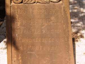 Sylvestre GARCIA
P�re de Marcenina "Maximilienne" MOUCHET
arri�re grand P�re de Christian LAFAGE
d�c�d� le 24-10-1893
� l'�ge de 66 ans
