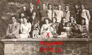 L�on FEREDJ (sous la croix X)
a enseign� � BOGHARI 
jusqu'en 1949 date � laquelle
il rejoignit TENES