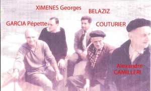 GARCIA P�pette
XIMENES Georget
BELAZIZ M�rouane
COUTURIER
Alexandre CAMILLERI
