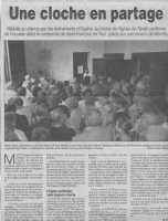 La CLOCHE de TENES
----
rapatri�e � l'Eglise
St VINCENT de Paul
TOULON le 26/9/1999