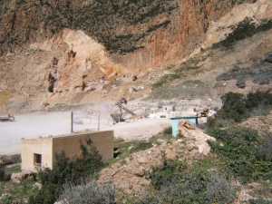 Carri�re de gravier 
de Sidi M�rouane
au Cap T�n�s