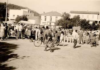 Le March� de T�n�s
----
en arri�re fond :
de G�D
Le caf� CANO
La Maison XICLUNA
Le Caf� MOTARD
----
en arri�re plan, � droite:
Une Maison CAMILLERI
