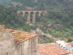 le Viaduc de l'Ancienne voie ferr�e 
sur l'oued Allala vu du Vieux-T�n�s 
